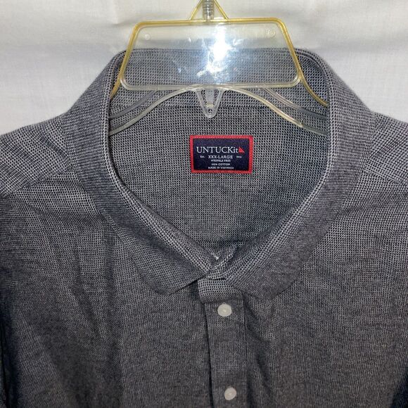 Untuckit Men’s Dress Shirt Size 3XL Gray Business Formal City - Picture 3 of 12